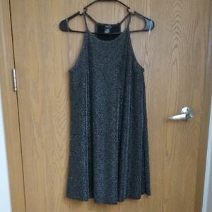 Sparkle High-Neck Black Dress - Brand Not Visible